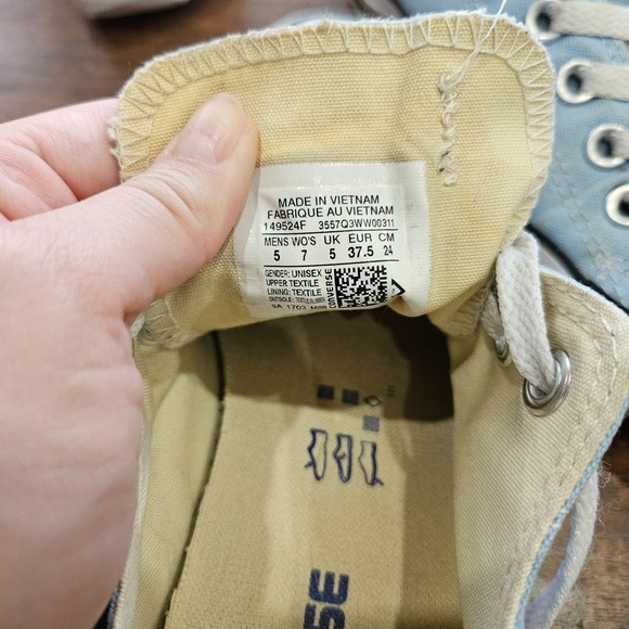 Converse All Star Sz 7 Baby Blue Supermoon Lace Up Low Top Casual Sneakers - Picture 9 of 10